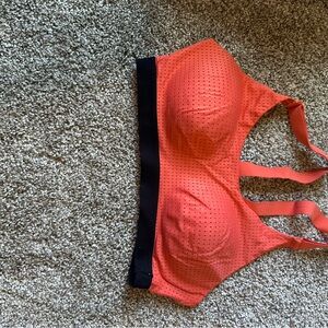 Victoria's Secret Coral and Black Sports Bra